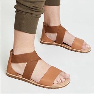 New! Sorel Tan Leather Ella Sandals 7.5